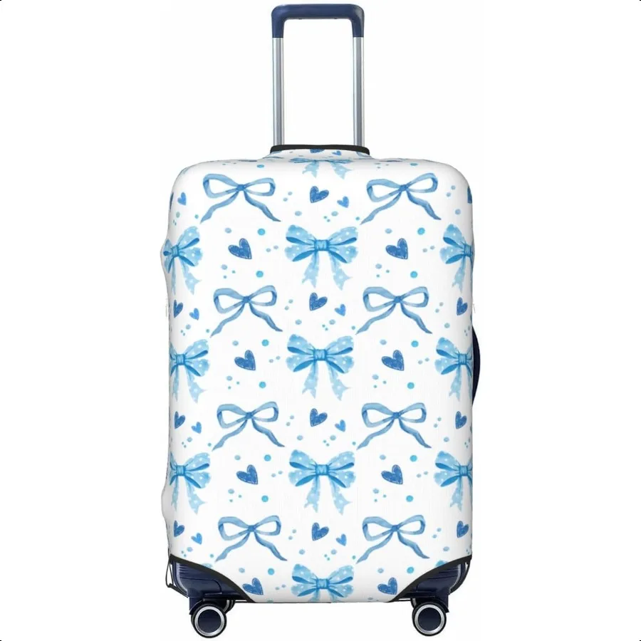 

Travel Lage Cover Blue Bows High Elasticity Washable Travel Baggage Protector Case Fits 2224 in