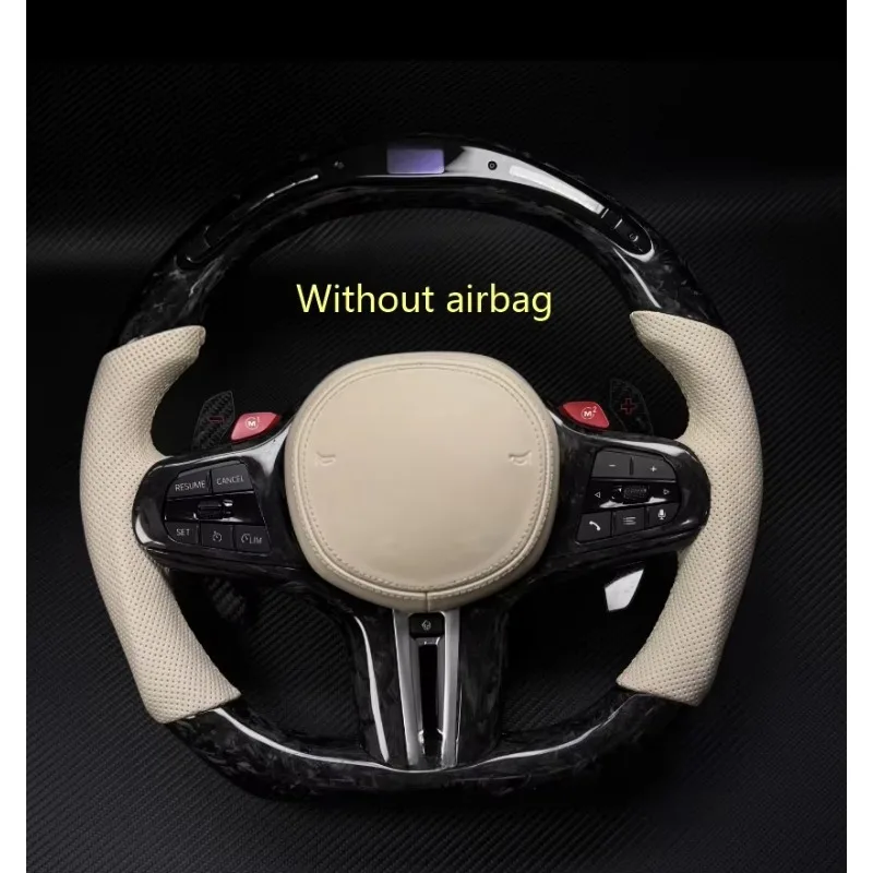 

Custom 4 Spoke Forged Carbon Fiber Racing Steering Wheel Hot Modified Upgrade With Universal Shift Paddles