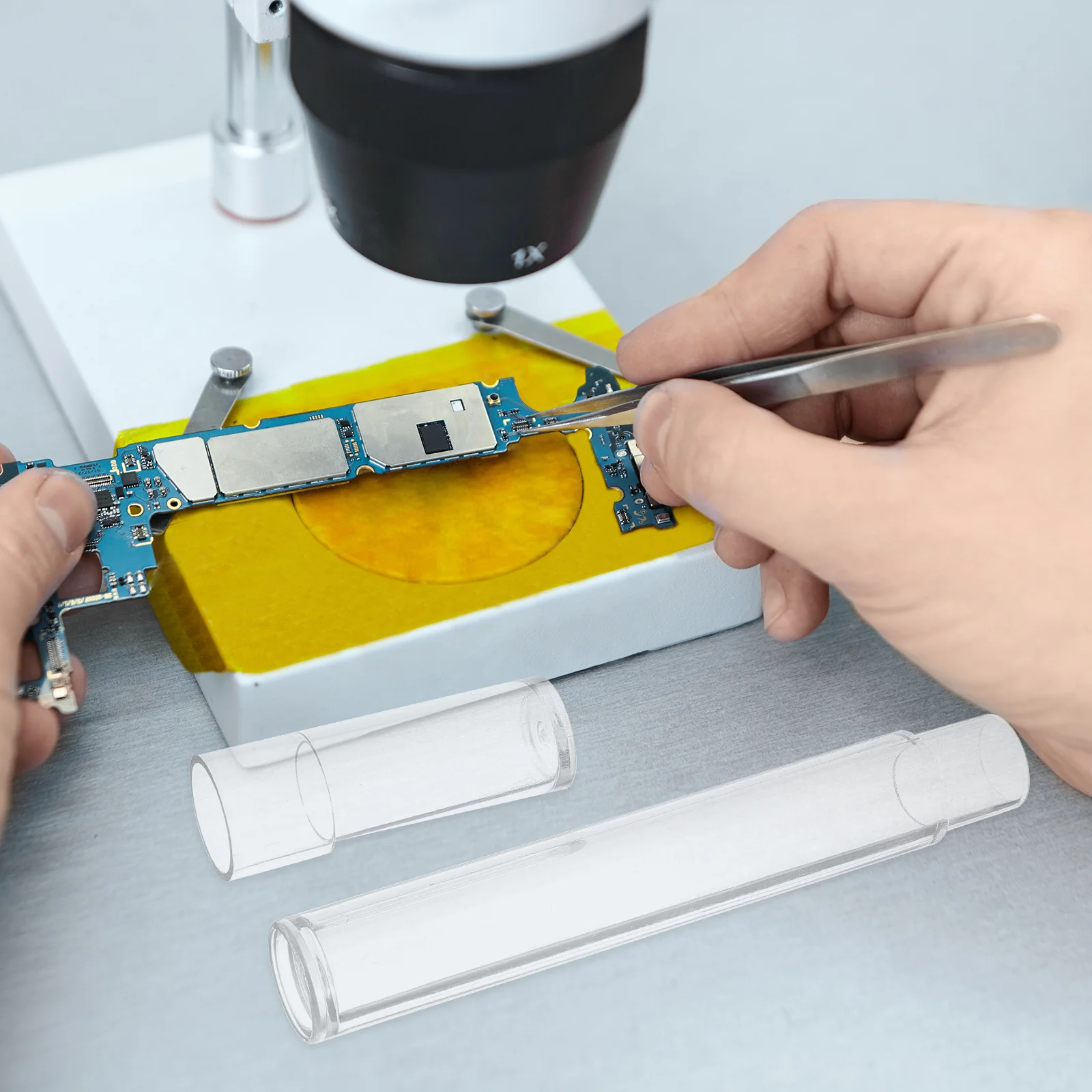 Caja de almacenamiento para pinzas de pestañas, diseño elegante y elegante, tapa a prueba de desechos, herramienta de extensión de pestañas, estuche organizador, estuche para pinzas de viaje