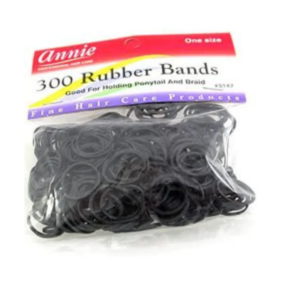 

Annie Assorted Size Black Rubber Bands 300 ct #3152