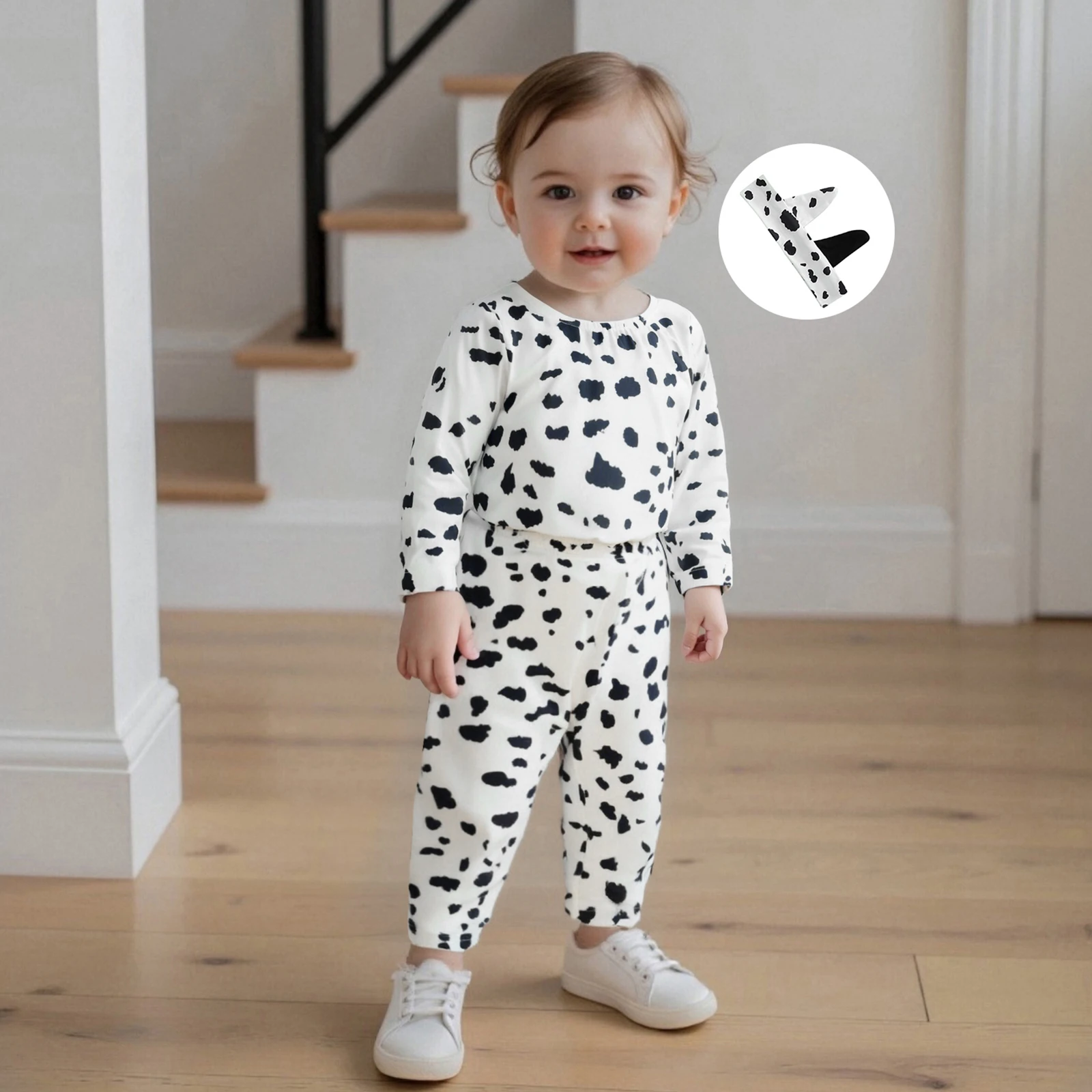 

Костюм щенка на Хэллоуин для малышей, комбинезон с длинными рукавами и принтом, с хвостом + штаны + повязка на голову, комплект из 3 предметов для мальчиков и девочек