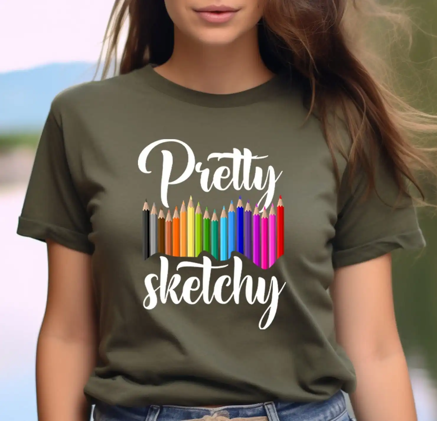 Pretty Sketchy T Shirt Artist Art Teacher Painting Painter Sketching Lover