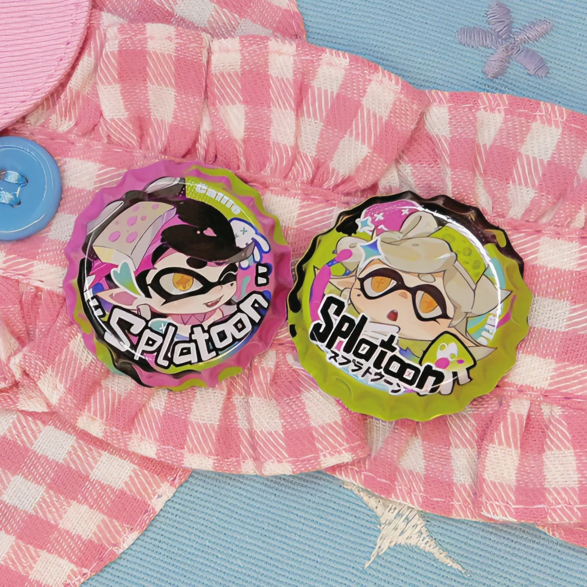Game Splatoon 3 Brooches Bottle Lapel Pin Cosplay Badge Backpack Clothes Accessories Fans Birthday Gift