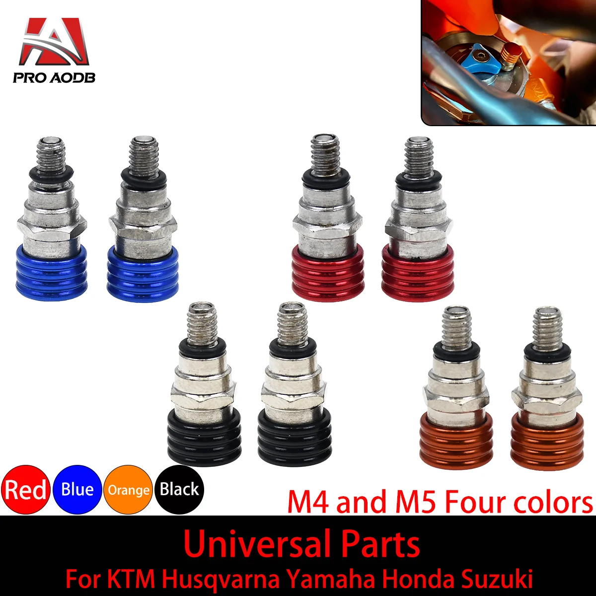 M5*0.8cm M4*0.7cm Motocross Universal Fork Air Bleeder Valve For KTM Yamaha Kawasaki CR YZ WR KX F RM 125 250 450 Dirt Bike