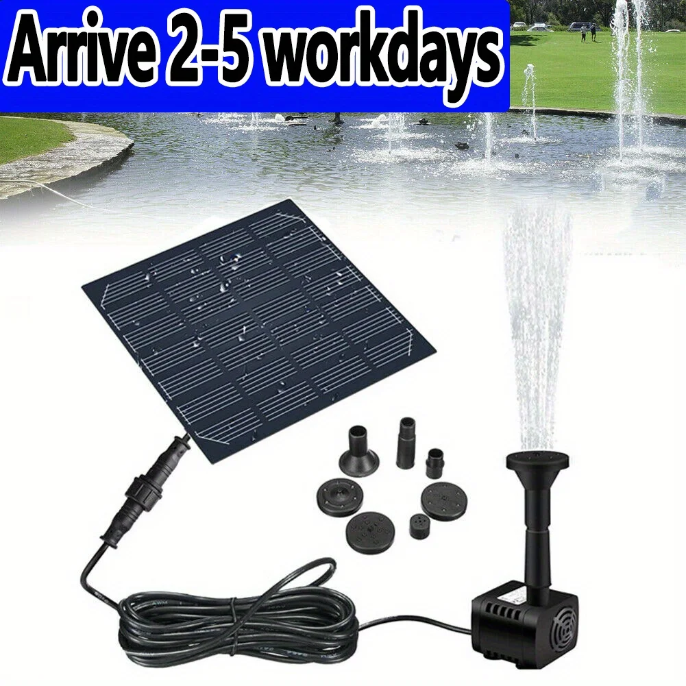 

2PCS Set Solar Fountain Water Pump DIY Kit, With Water Pump And 3 Sprinklers, Outdoor Water Pump For Pool, Solar Fountain Set