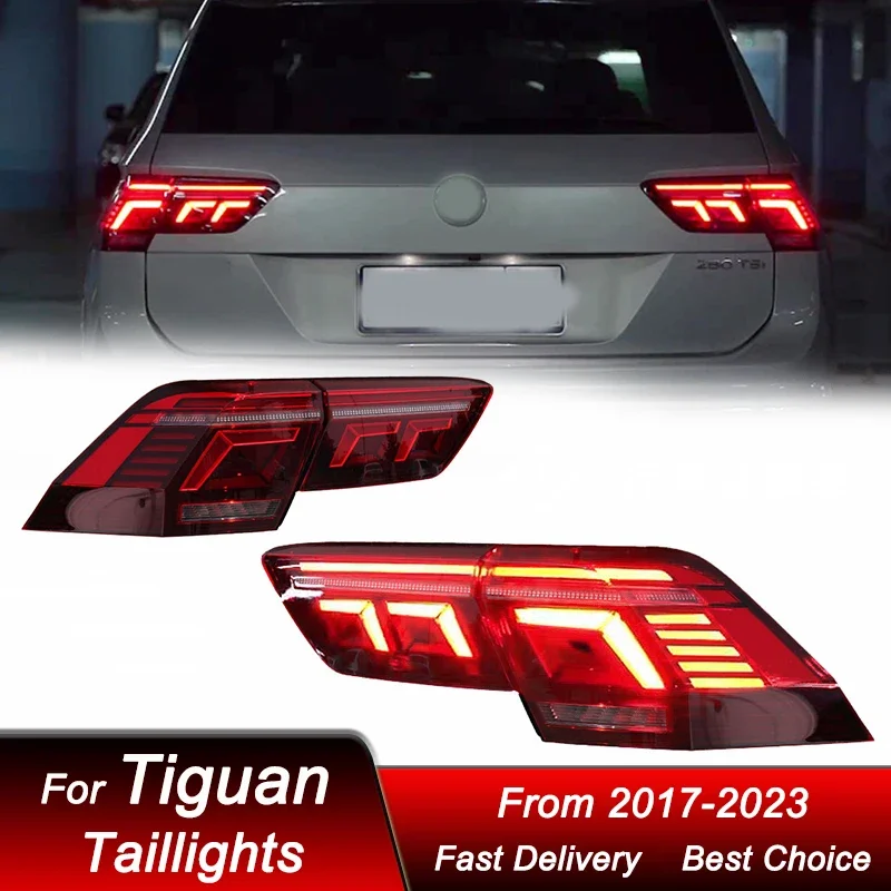 

Pop Car Styling Tail Lights For VW Tiguan L 2017-2023new Style Full LED Tail Lamp Dynamic Turn Signal Light Tail Lamp Assembly