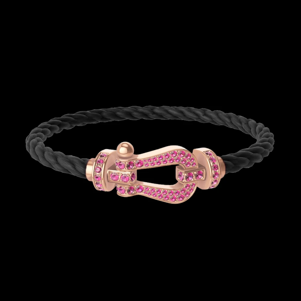 

Новый браслет LIEI из серебра 925 пробы с черными, красными и белыми нейлоновыми элементами и крупными цветными цирконами, для женщин, на каждый день, для вечеринок, роскошный подарок для пары, ювелирное украшение