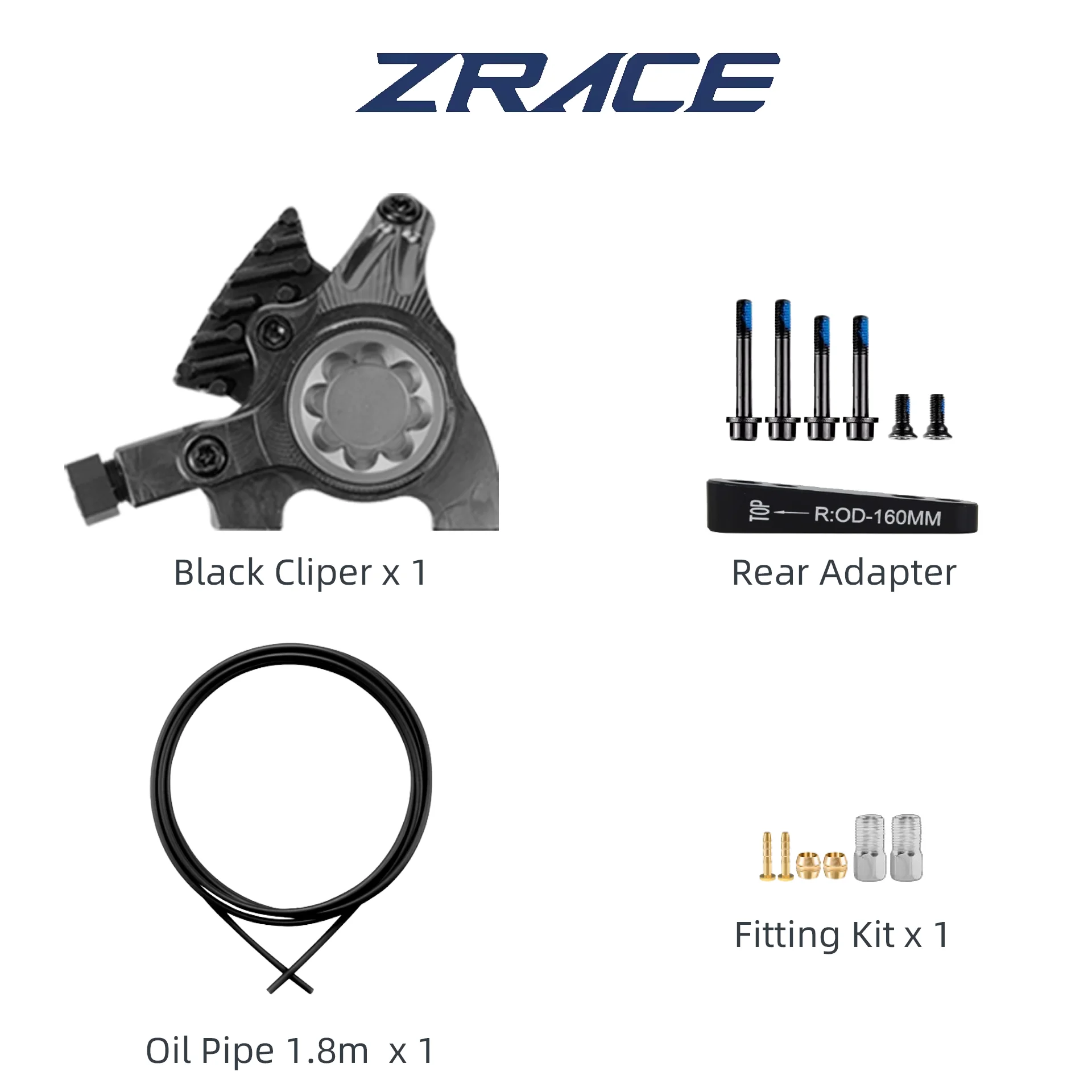 ZRACE 4ピストン ポストマウント ブレーキセット ZRACE XG Flat Mount Caliper, Road Hydraulic Brake Caliper, ICE