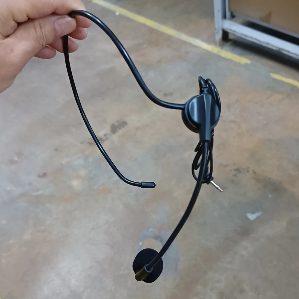 ميكروفون سماعة الرأس المثبت على الرأس، مضخم صوت سلكي مرن