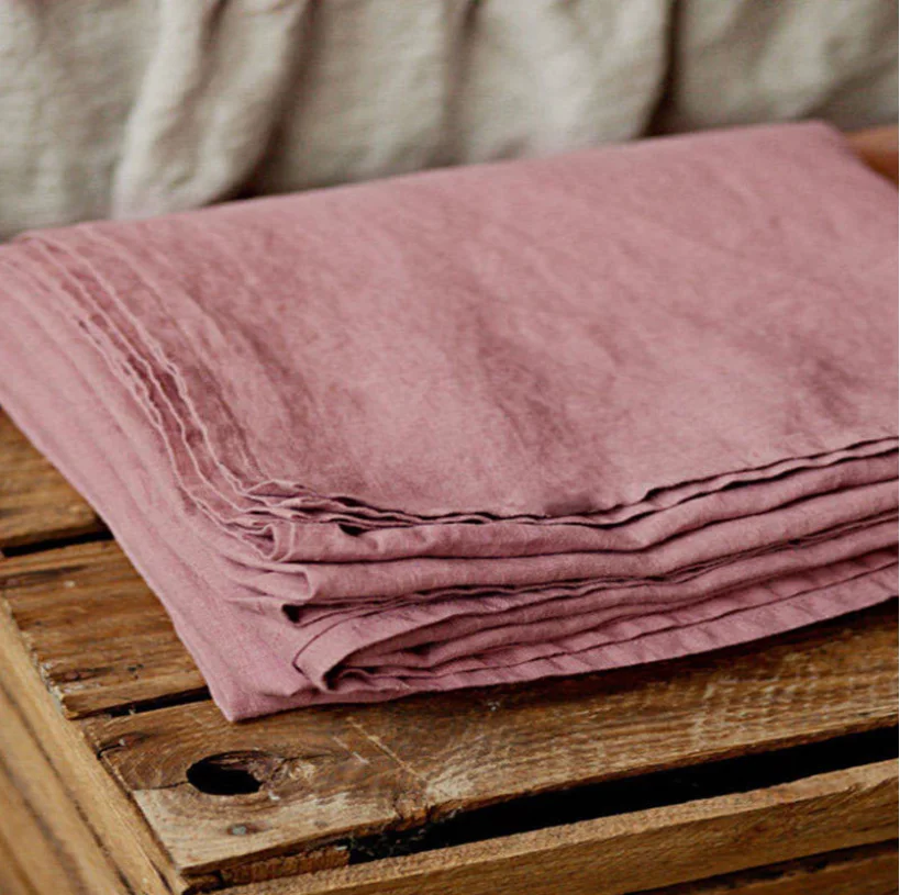 3PCS 100% Pure washed flax Linen Sheet Set Natural Flax Bed Sheets 2 Pillowcases Breatherable Soft Farmhouse Bedding Flat Sheet