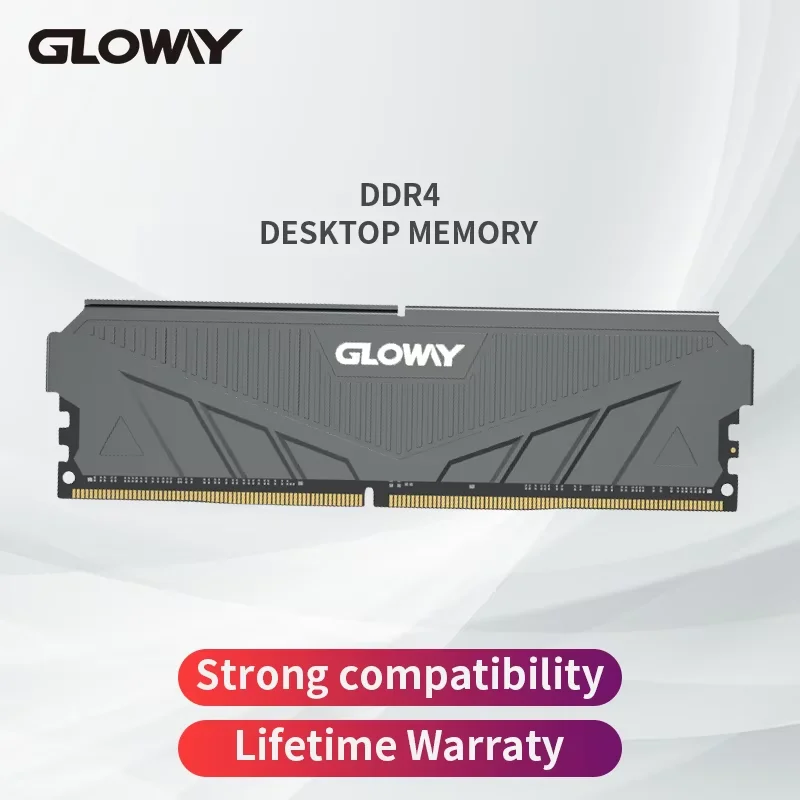 Gloway memoria ram ddr4 16GB 8GB Memoria tipoα 2666MHz Ram gris y blanco 288Pin Memoria de escritorio para PC