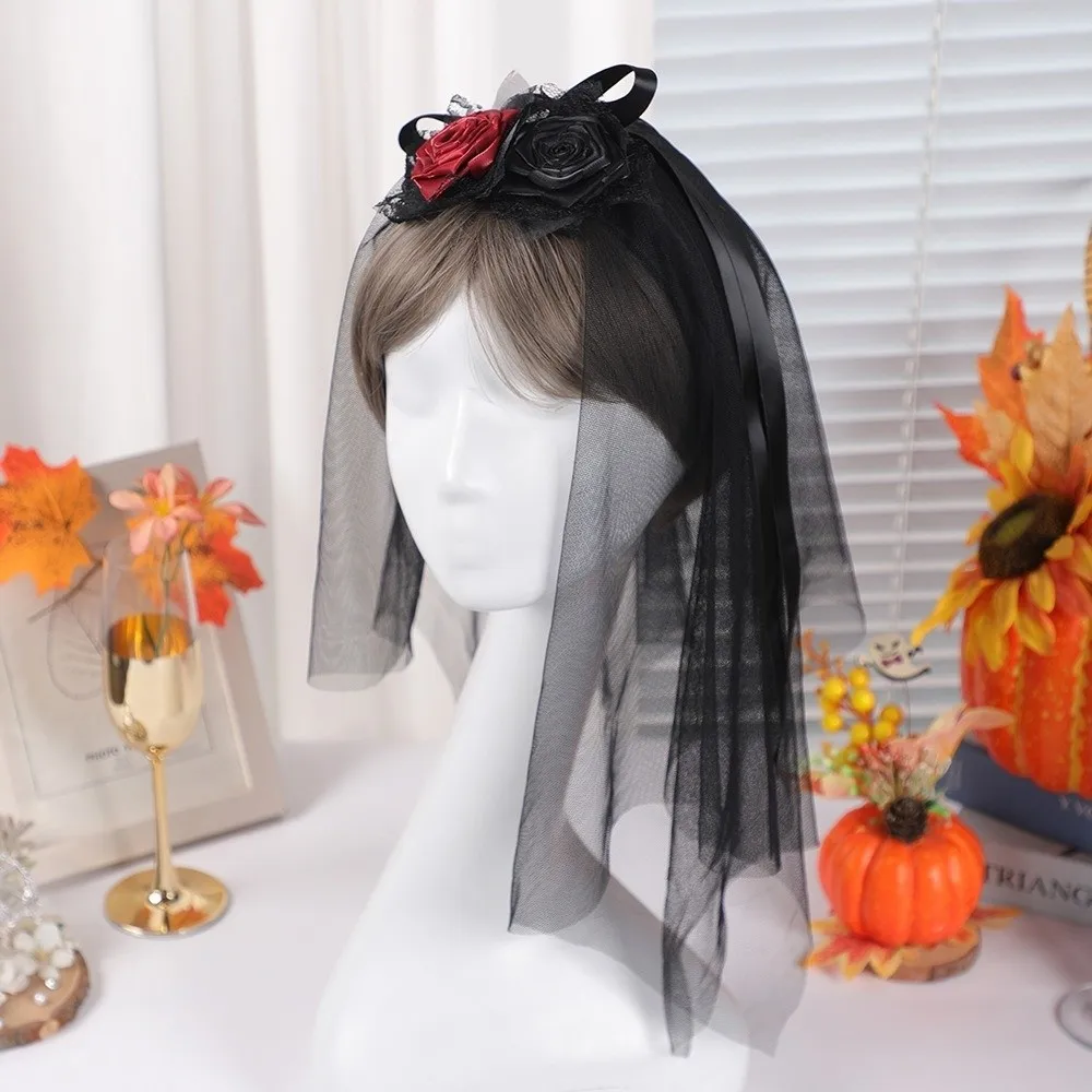 

Portable Breathable Halloween Hairpin Fashion Elegant Gothic Head Veil Black Comfortable Headbands Masquerades