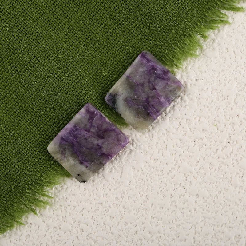 Purple Opalised Tiffany Stone Charms Jewelry Semiprecious Stones,Earrings Beads for Jewelry Handmade Natural Jewelry 17x15x3mm3g