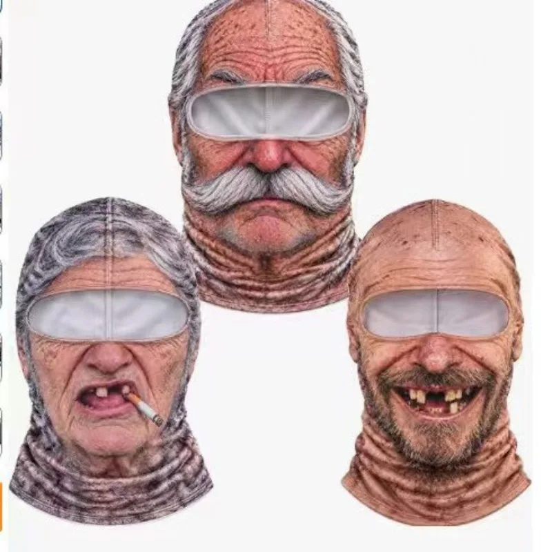 Fun Prank Silk Breathable Masks Santa Claus Motorcycle Ski Masks Windproof Christmas Halloween Party Costume Accessories