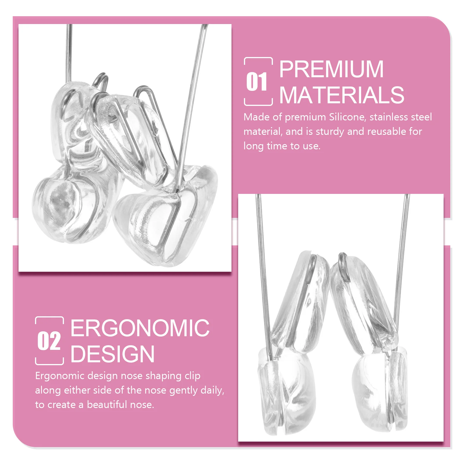 

Nose Lifting Shaper Clip Premium Ergonomic Design for Nose Reshaping and Straightening Non-Skid Reusable Beauty Tool for Men