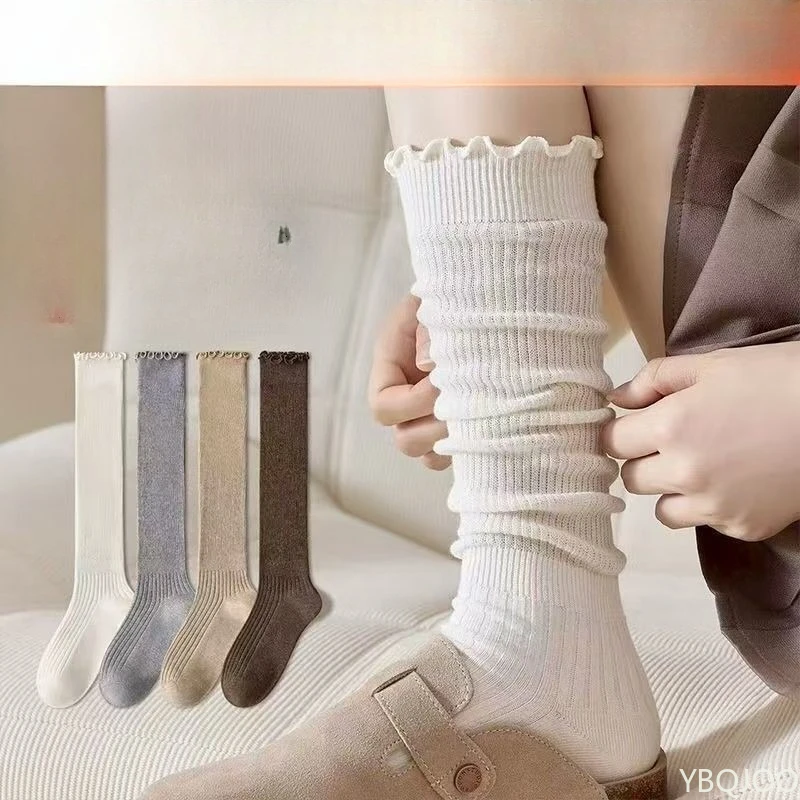 

6 пар минималистичных носков, женские весенне-осенние новые повседневные удобные носки средней длины, модные универсальные гольфы