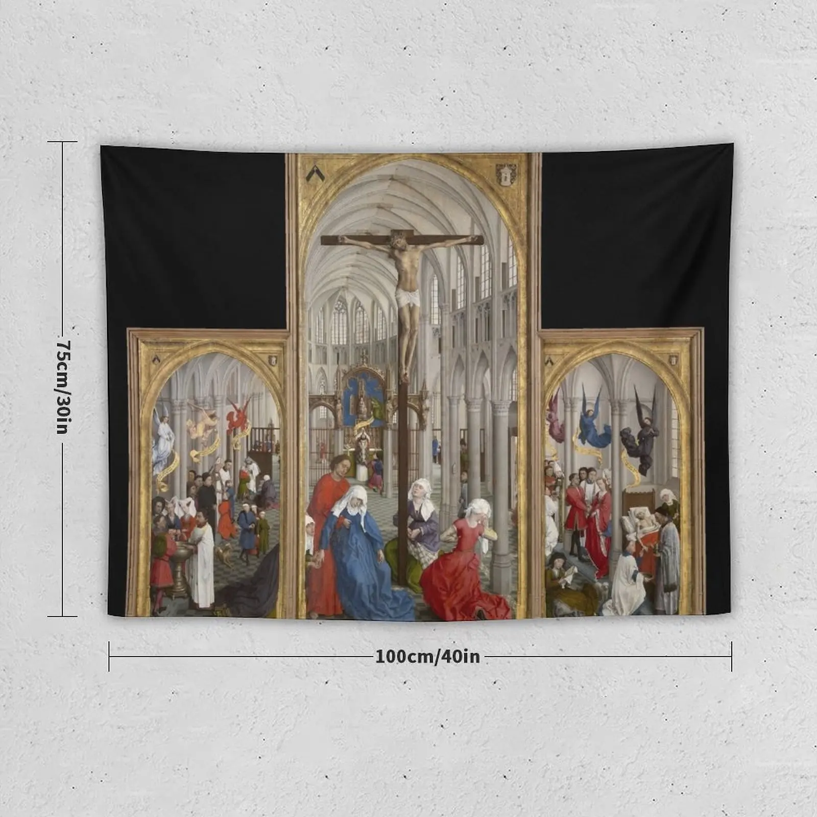 Seven Sacraments Altarpiece - Rogier van der Weyden Tapestry Decoration Room Aesthetic Home Decor Wall Decoration Tapestry