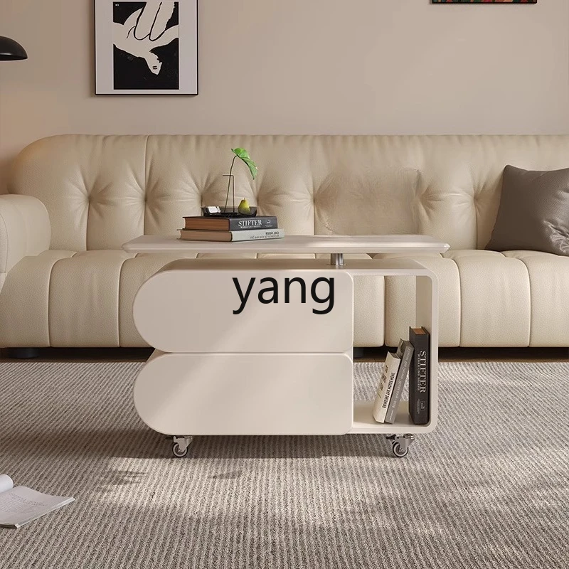 LH  removable coffee table trolley side few small apartment household tea table creative living room side cabinet