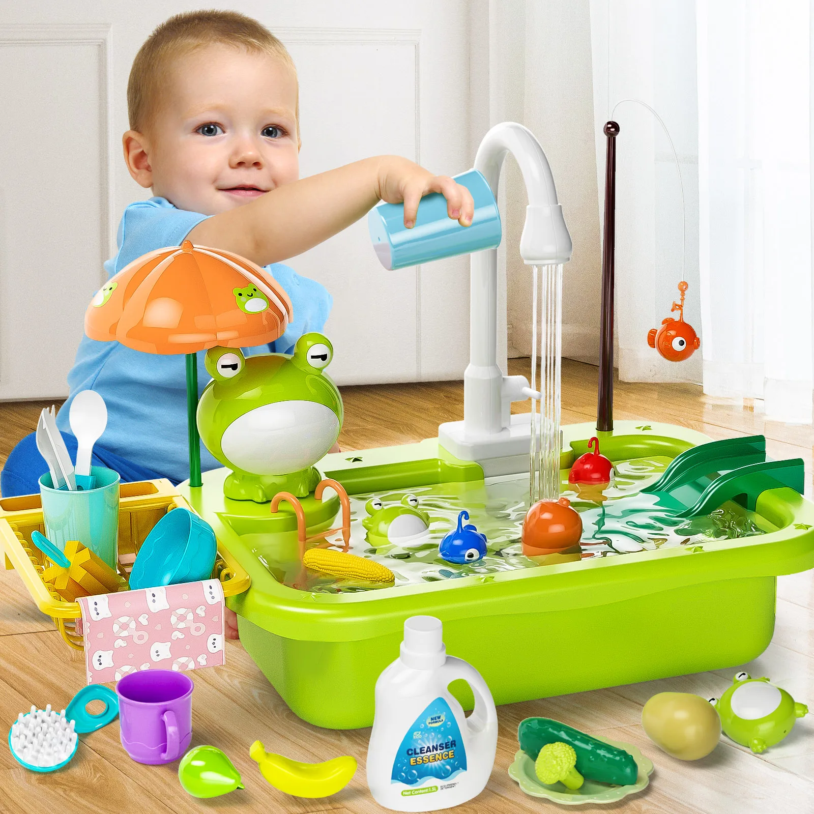 Baby Kitchen Toy Play House Toys Pretend Play Dish Wash Sink Electric Dishwasher Role Play Housework Education Toys For Children