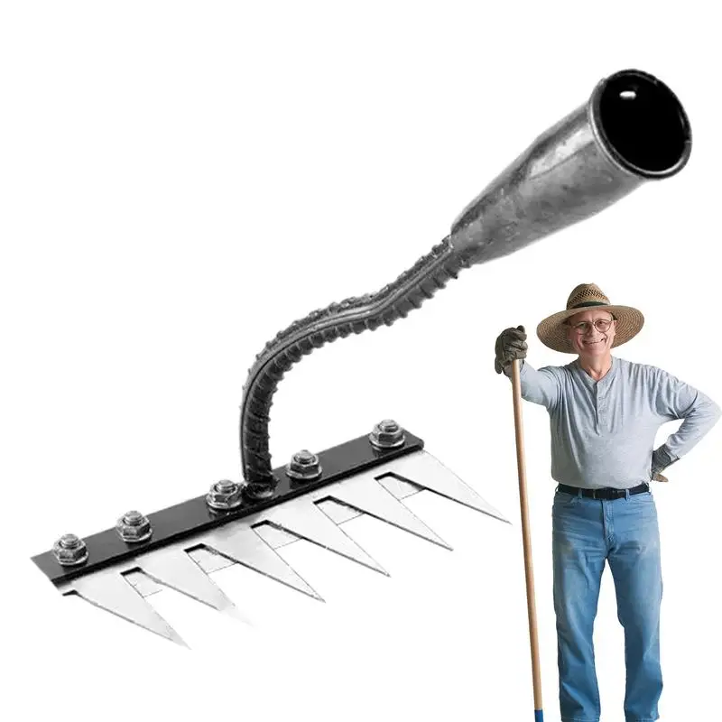 Diserbo per attrezzi agricoli con rastrello manuale da giardino a 5/6 denti