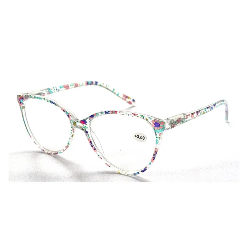 Lesebrille, europäischer und amerikanischer Stil, vielseitiger Schmetterlingsrahmen, Blumenmuster, Lesebrille für ältere Menschen.