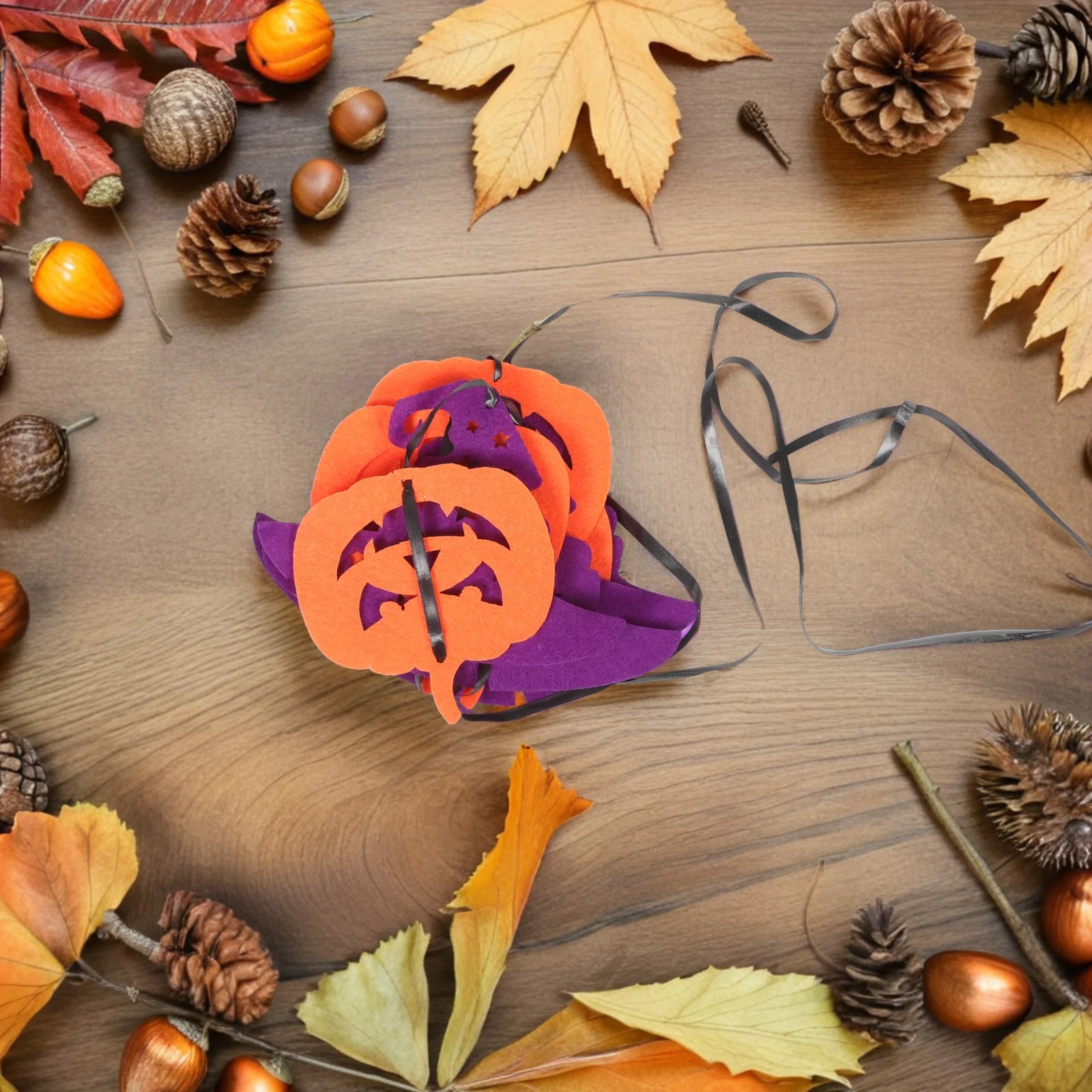 

6pcs Halloween Pumpkin Ghost Hanging Ornaments Nonwoven Decorations Wall Porch Tree Party Garland For Holiday Event