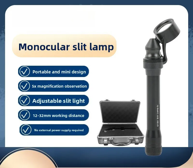 S150 Fundus Examination Veterinary Monocular Handheld Slit Lamp Microscope Detector Pet Pigeon Cat Eye