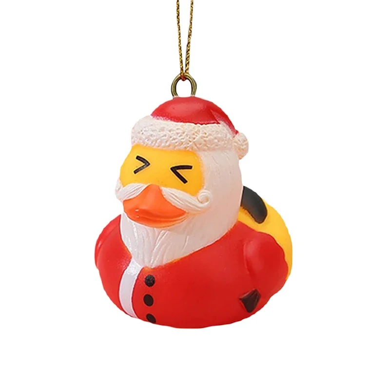 Christmas Duck Hanging Ornaments Cute Snowman/Santa/Reindeer Decorations for Tree Home Party Tabletop