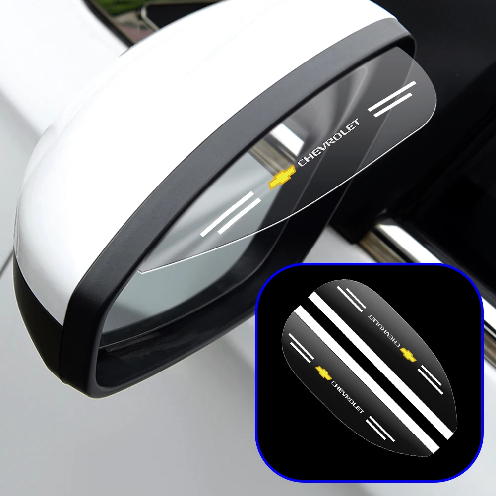 2Pcs Car Styling Rear Viewmirror Rain Eyebrow Visor Sticker Decoration For Chevrolet Cruze Captiva Sonic Spark Malibu Orlando