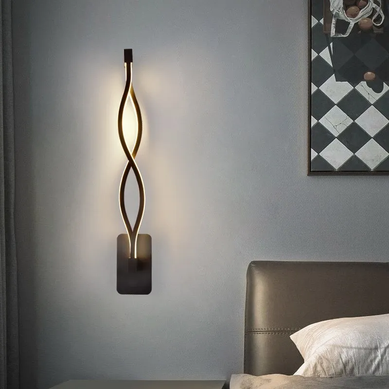 Imagem -04 - Dern Minimalista Led Wall Lamp Home Indoor Decor Wall Sconce para Sala de Estar Quarto Cabeceira Lustres Backgroud Luz Decoração