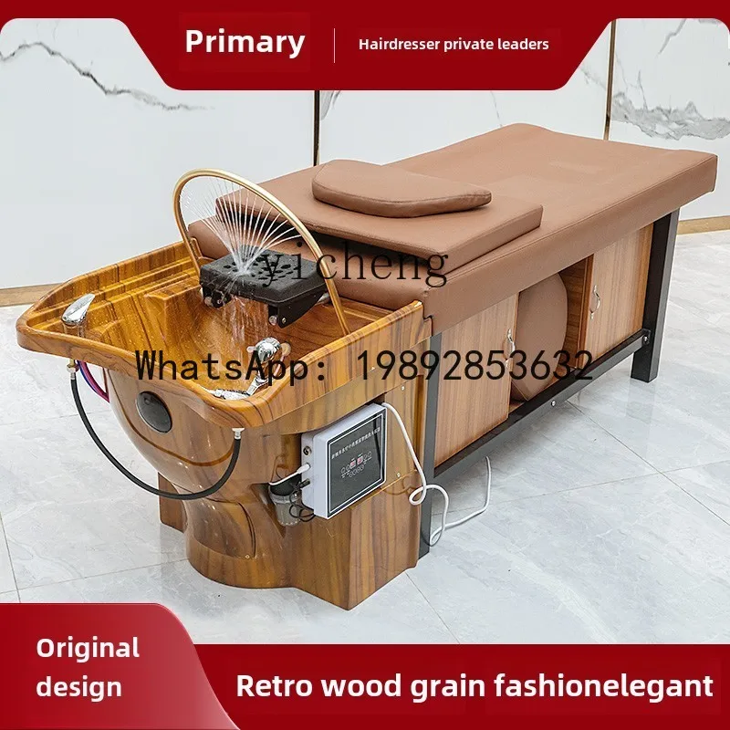 H2 . Hair salon beauty salon special hair treatment water circulation fumigation with water heater shampoo bed
