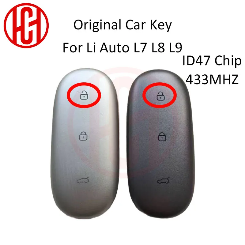 ID47 رقاقة 433MHZ الأصلي سيارة بدون مفتاح مفتاح السيارة عن بعد ل Lixiang Li Auto L7 L8 L9 الأصلي سيارة مفتاح بعيد ذكي 3 أزرار