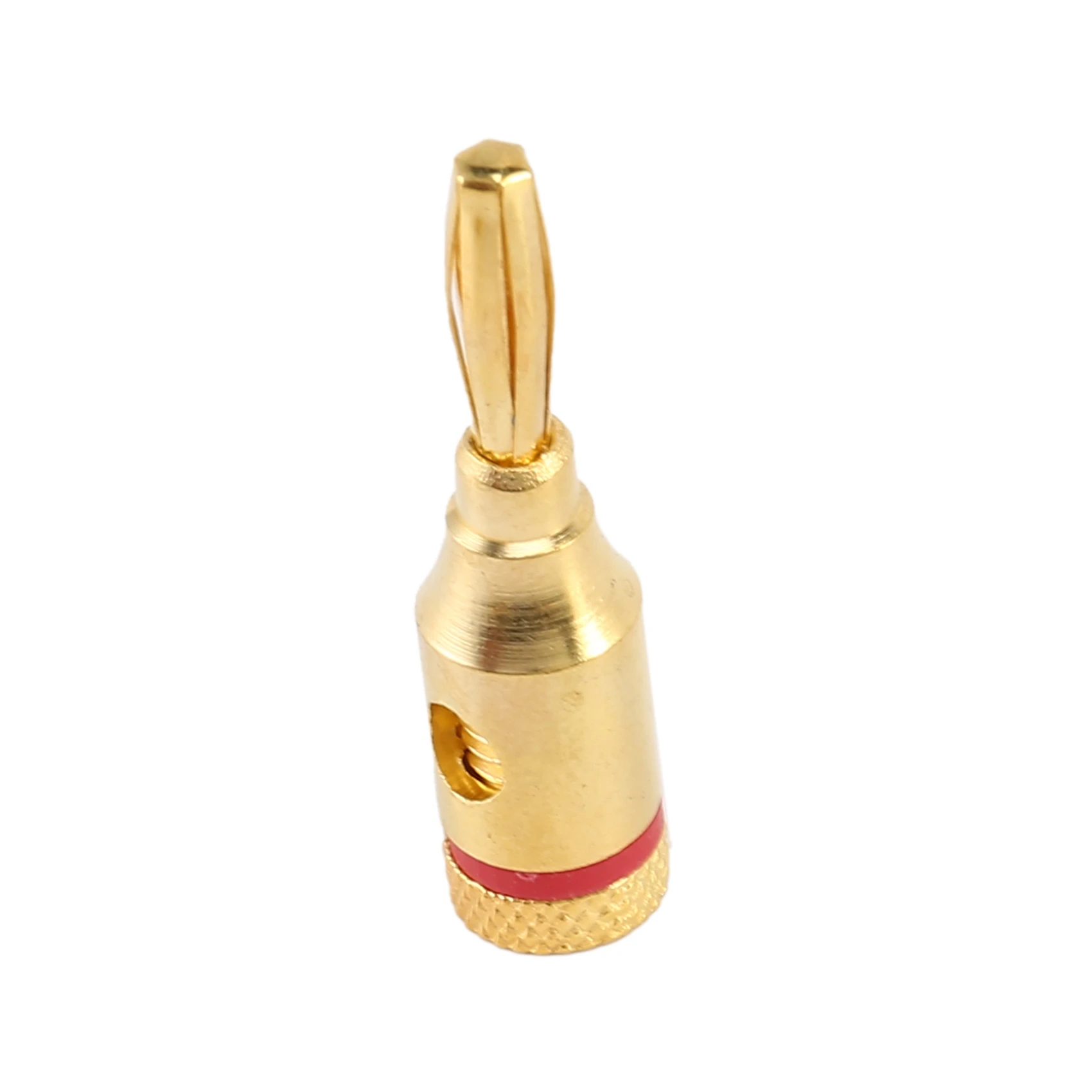 Banana Plugs Open Screw 24K Gold Plated Plugs Audio Jack Connector for Speaker Stereo Cable, 24-Pack (12 Red, 12 Black)