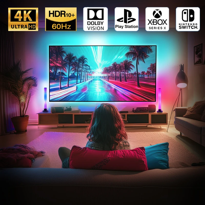 ambiente backlight kit com tela iluminacao smart tv barras de luz real sync fita led festa jogo lampada atmosfera smd5050 01