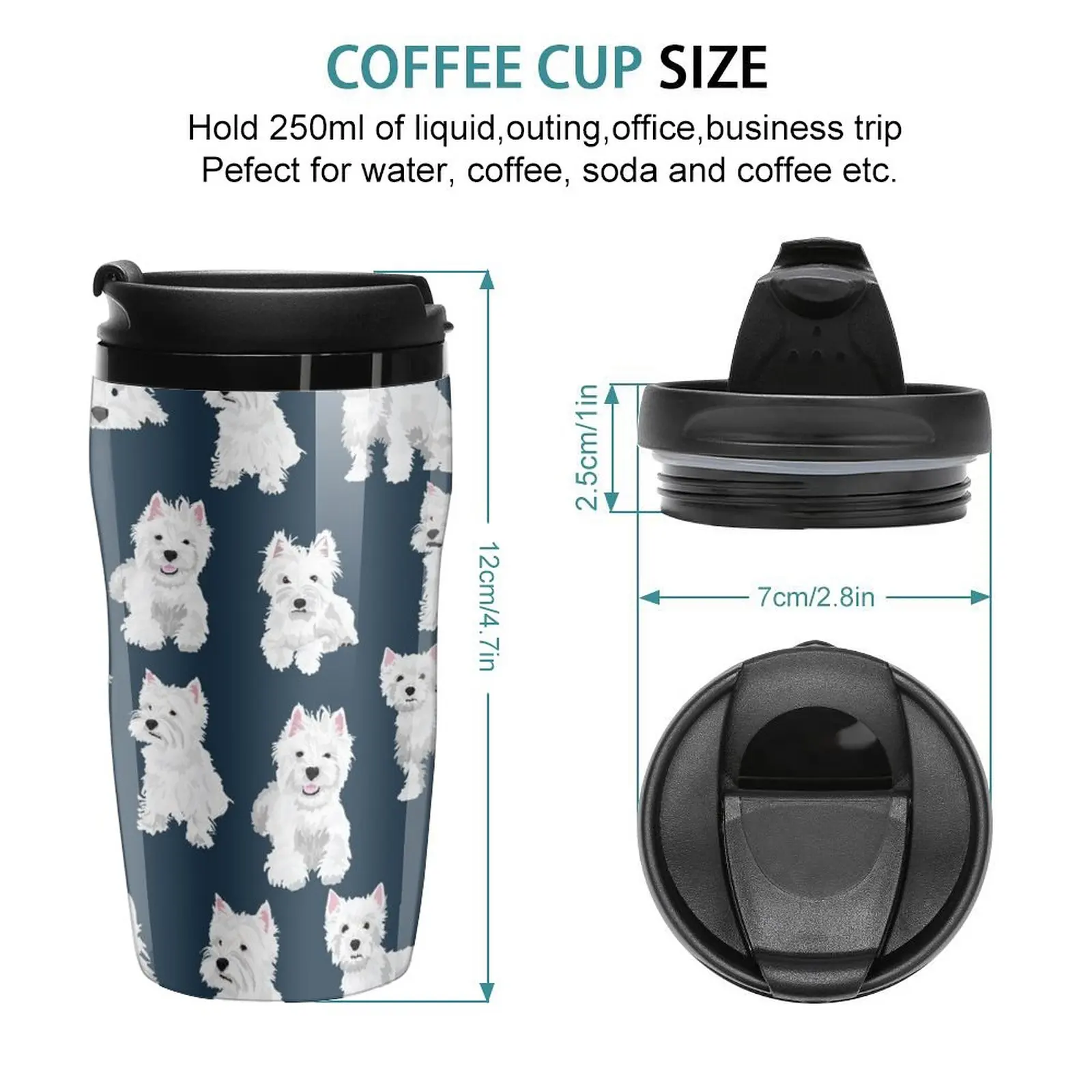 New Westie Travel Coffee Mug Coffee Cups Sets Cups For Cafe