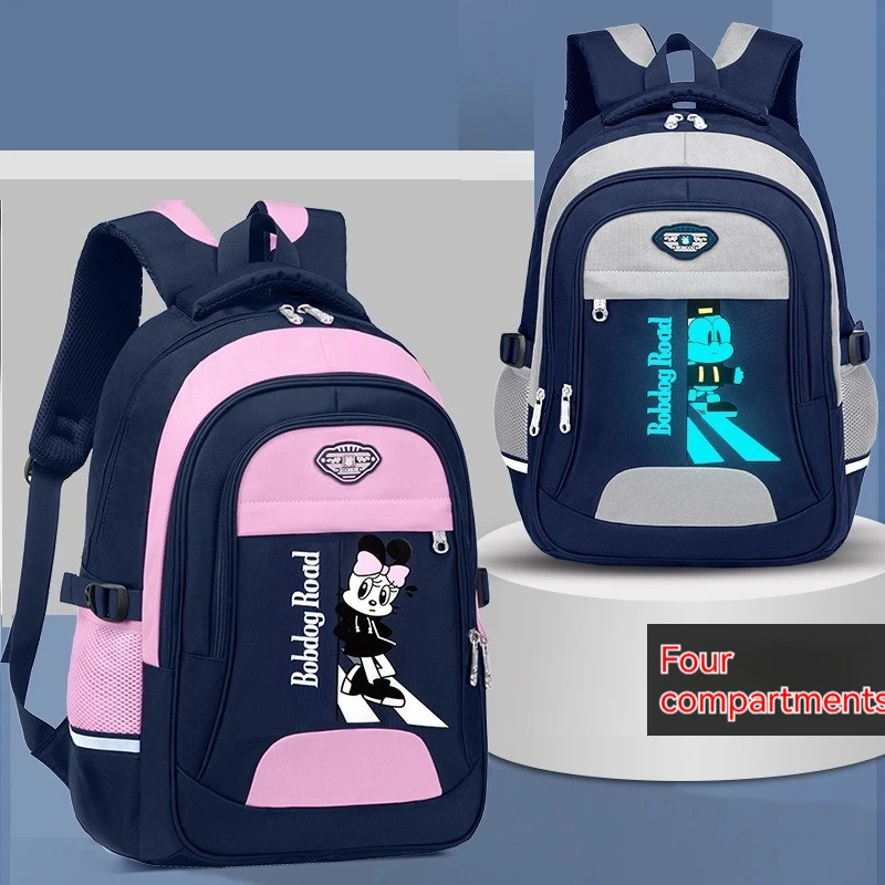 The schoolbag for students is light and comfortable, and the 123rd, 4th, 5th, 6th grade boys, girls, and primary school students