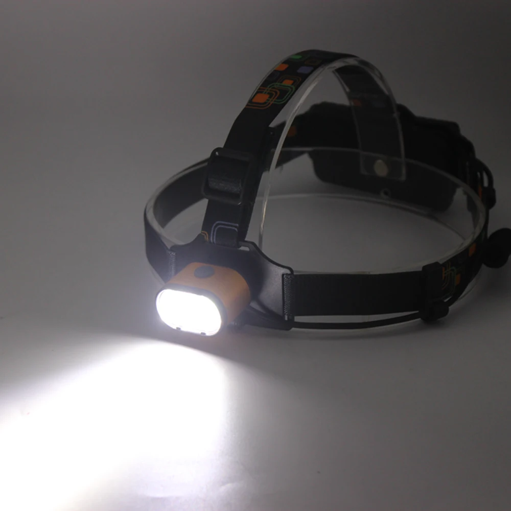 18650 USB headlights 8000 lumens 2* T6  Rechargeable LED Powerful Focus Head Light 3 Modes headlights flashlight Head Lamp