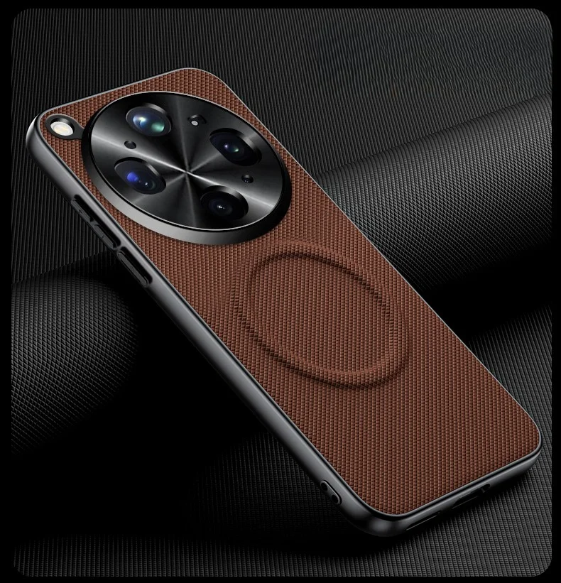 Leren beschermhoes voor OPPO Find X9 Ultra X9 Pro X8 Reno 15 Pro MAX 15F, compatibel met MagSafe draadloos opladen