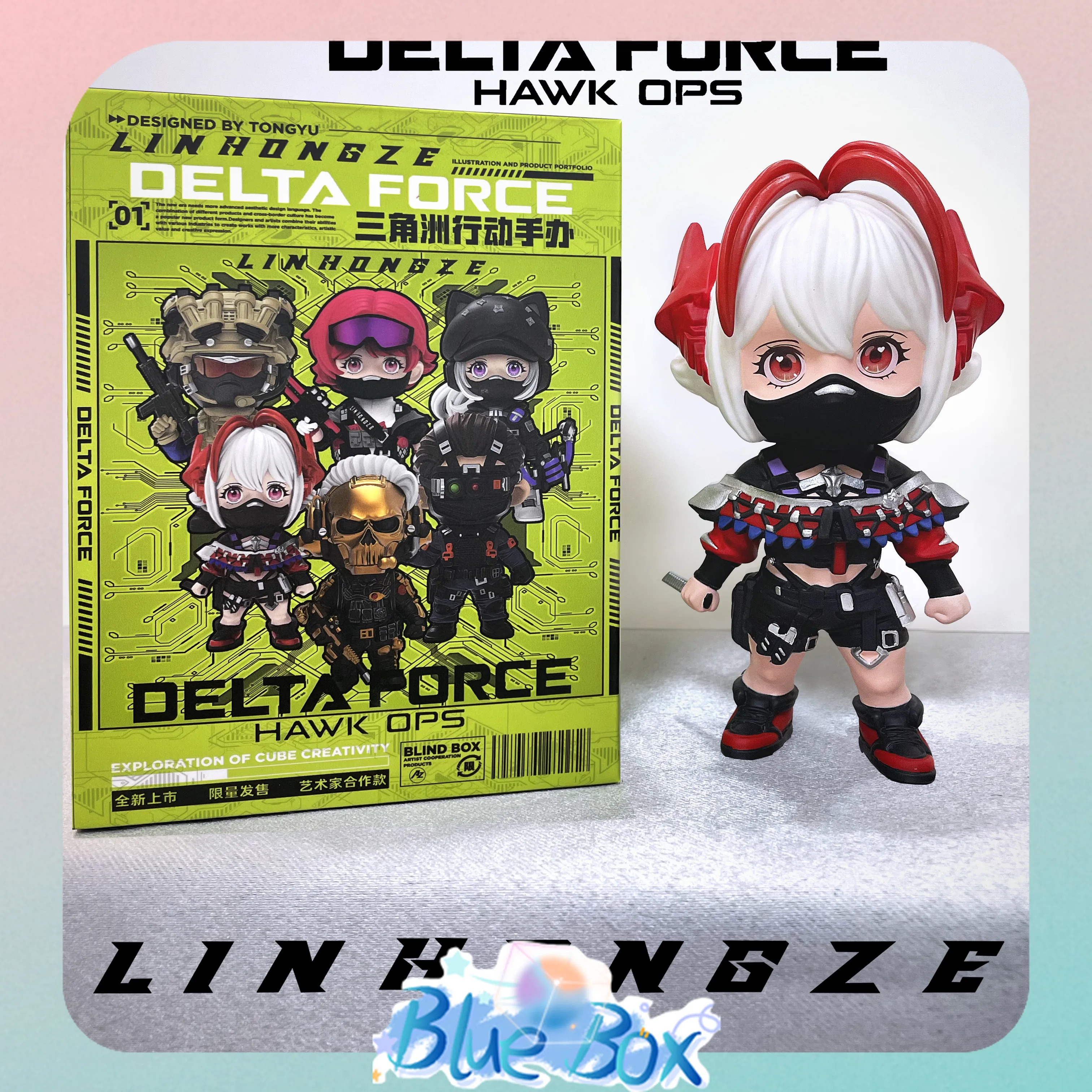 

Delta Force Mai Xiaowen Weilong Red Wolf Nameless Luna Mini Figure Blind Box Collectible Toy Home Decor Gift for Him In Stock