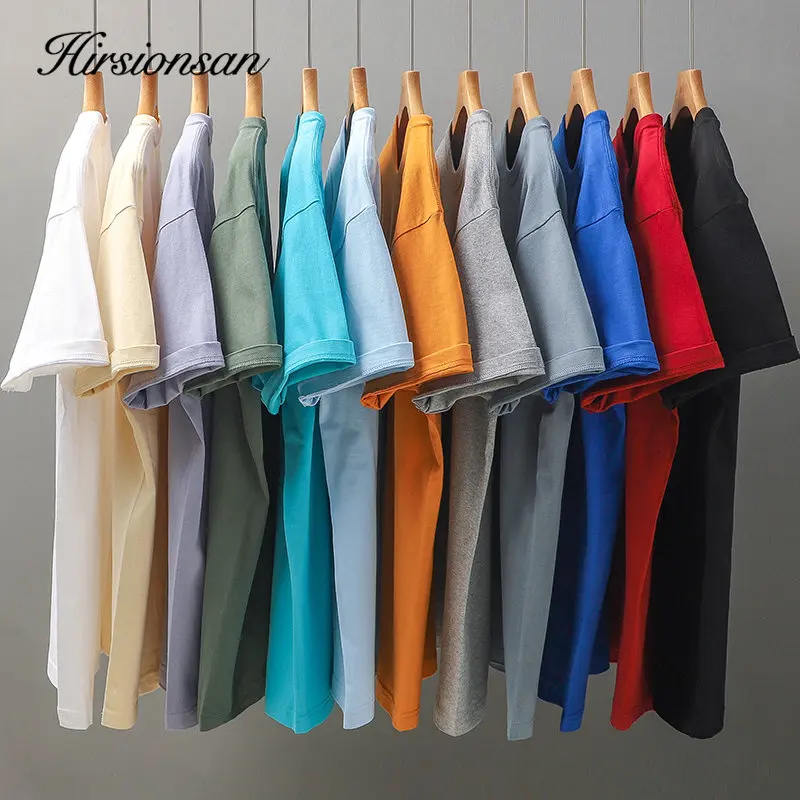 Hirsionsan Basic T Shirt donna 100% cotone manica corta magliette da uomo donna Soft Jumper donna estate Cusual O NeckTees