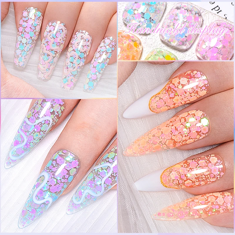 Mtssii-Esmalte Colorido Star Sequins em Gel, Semi Permanente, Híbrido Verniz, Soak Off, Gel UV para Manicure, 8ml