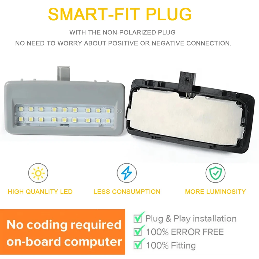 2 pezzi LED interni visiera parasole specchio cosmetico luci per BMW serie 5 F07 F10 F11 serie 7 F01 F02 F03 F04 accessori auto