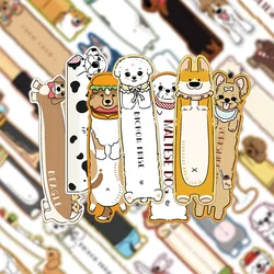 30PCS Reading Puppy Bookmarks Cartoon Animal Decorations Student Reading Books Page Book Label Paper Bookmarks