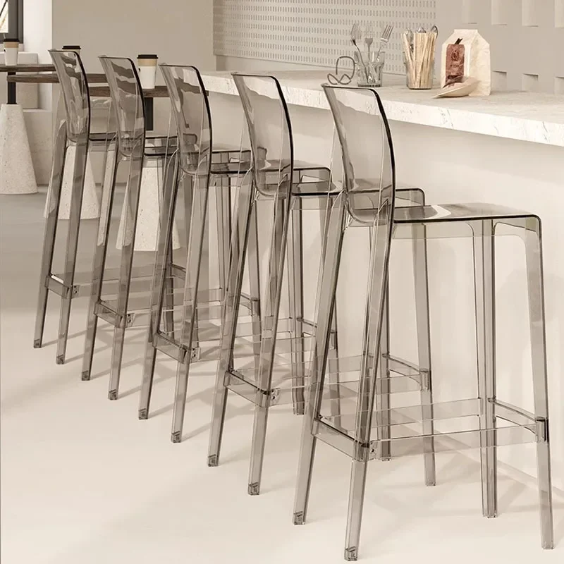 Decoration Modern Bar Stools Luxury Nordic Plastic Kitchen Chair Office Design Home Chaises Salle Manger Interior Furniture