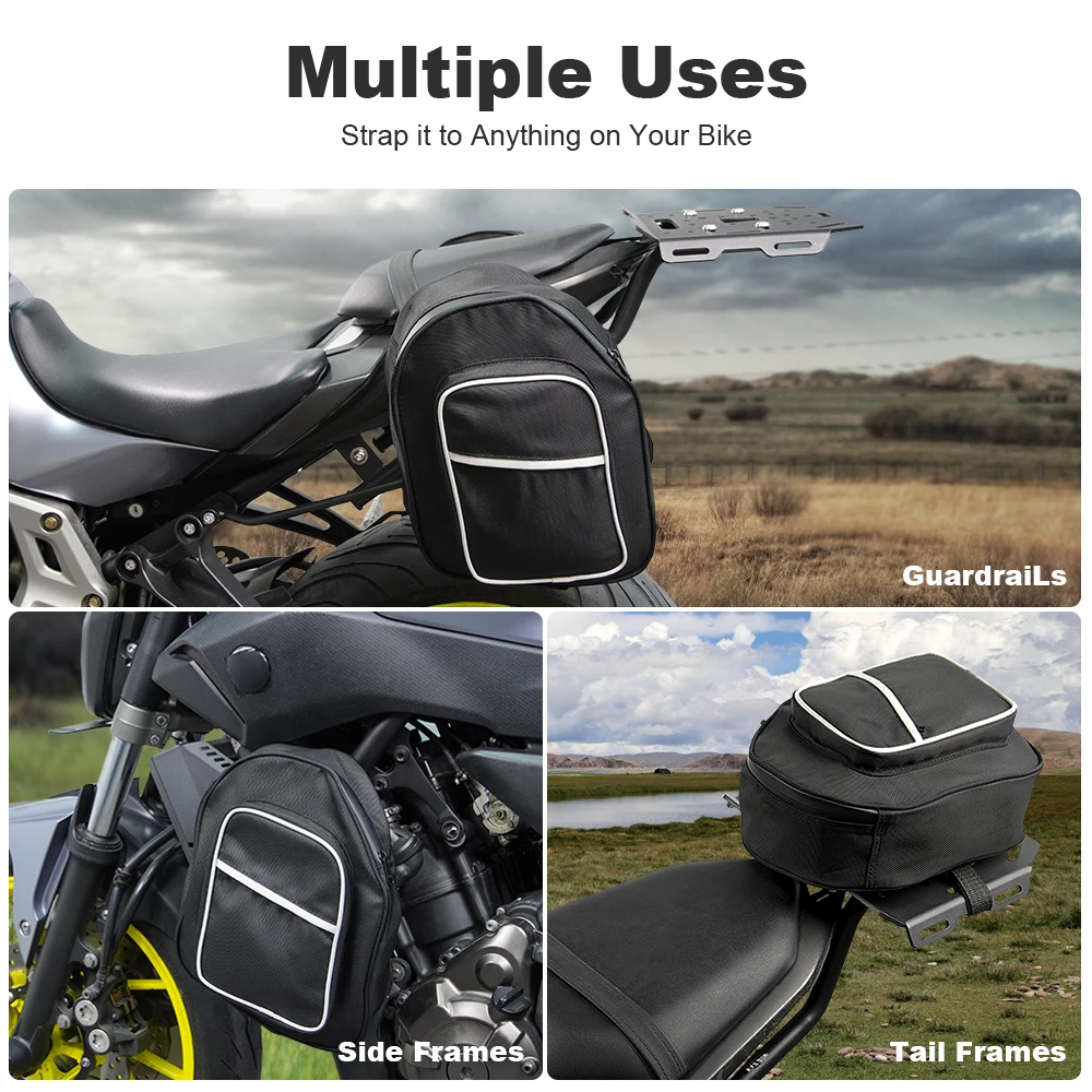 Motorcycle Saddlebag Tail Bags For Kawasaki Ninja VERSYS-X VERSYS 650/1000 KLR650 KLE500 KLV1000 Waterproof Side Bags Crash Bags