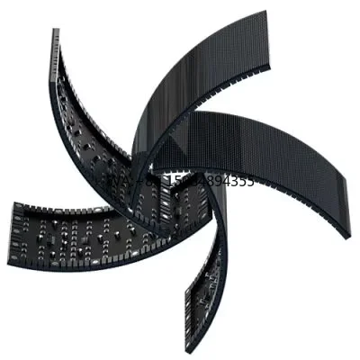 

Hot Sell Indoor Digital Flexible Led Curtain Smart Display Panel Full Color Curved Display Foldable Led Video Wall High