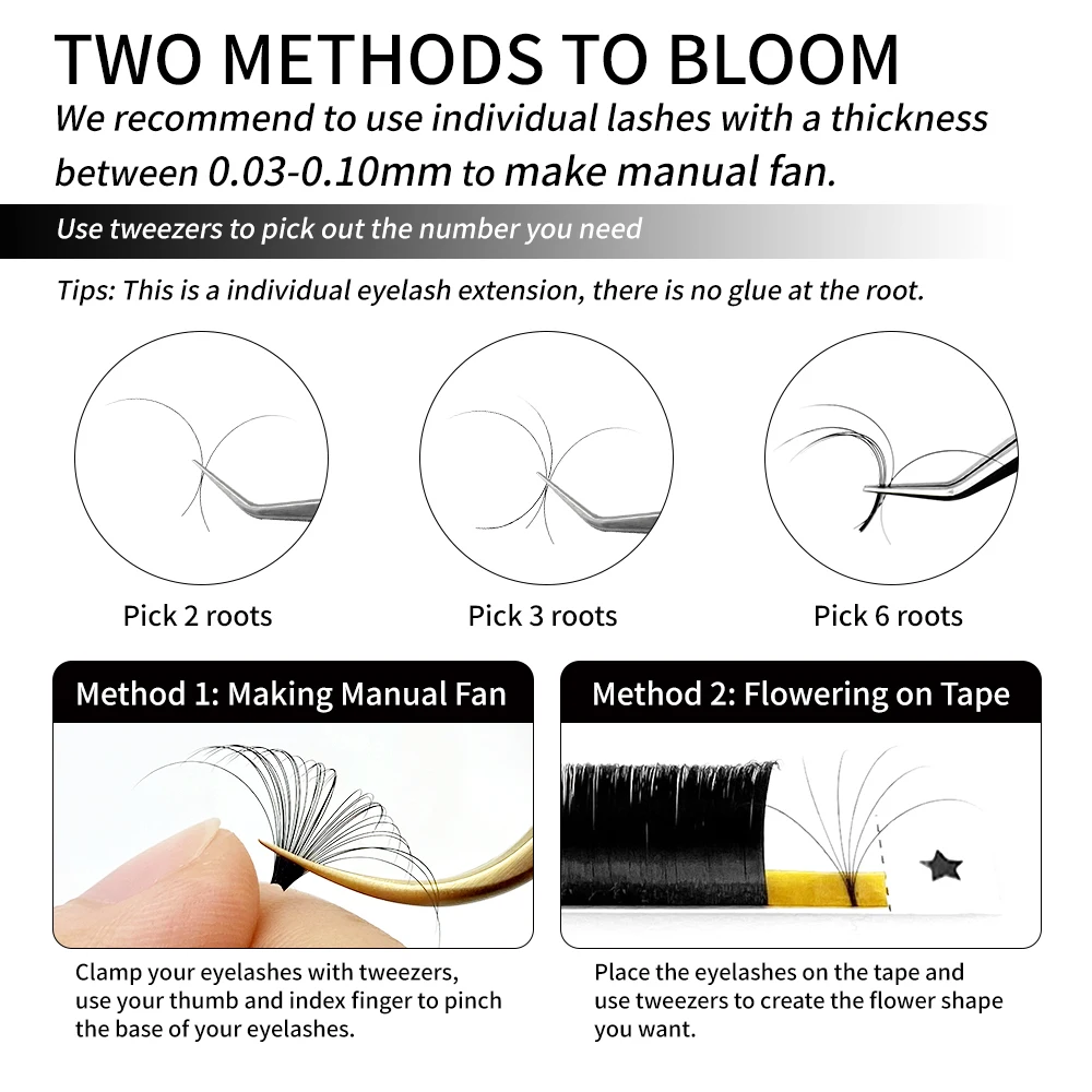 Abonnie Eyelashes Extension Silk Soft Professionals Individual Eyelash Extensions 16 Lines/Tray C/D Curl False Lashes Classic