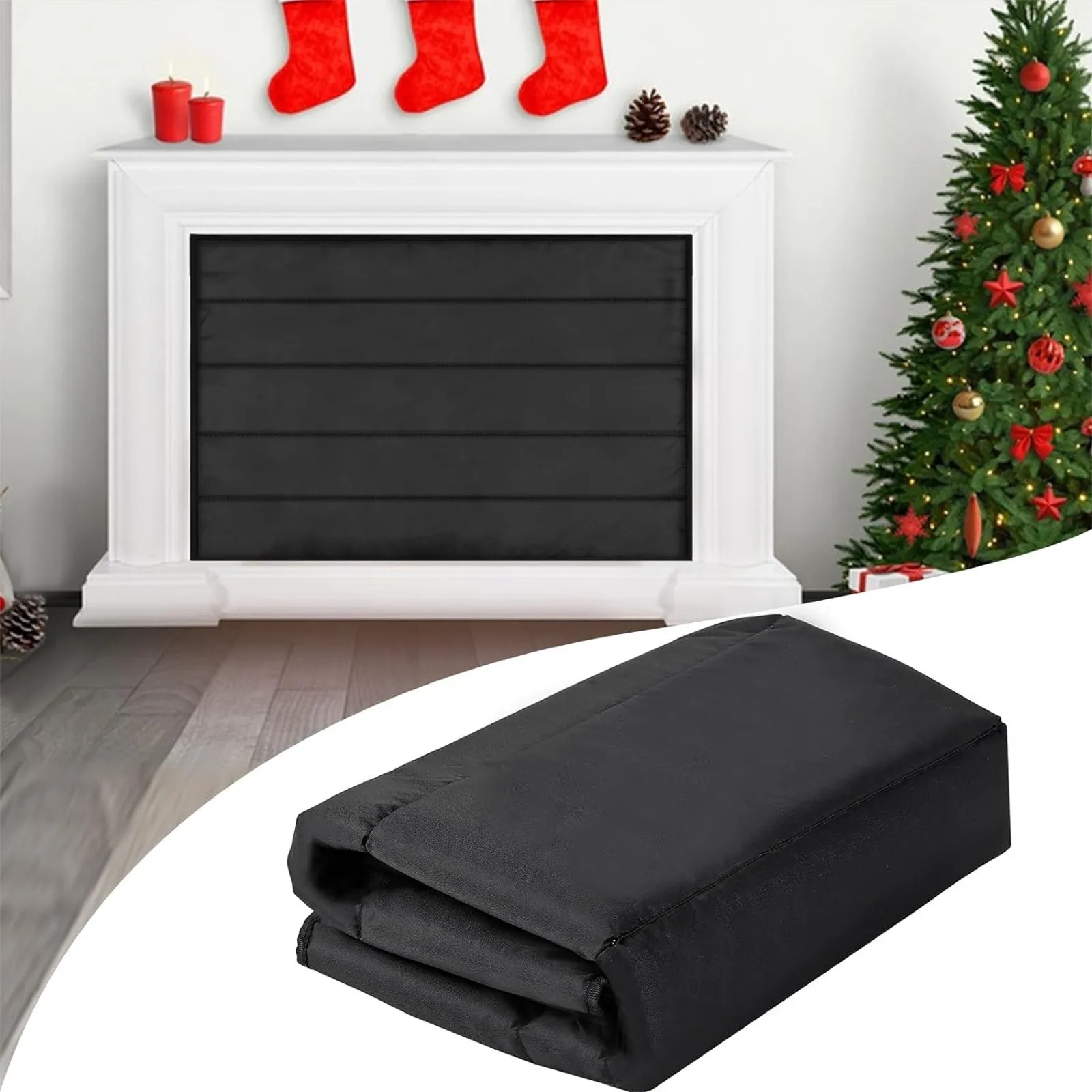 Fireplace Cover Tapestry Insulated Fireplace Blocker Blanket Draft Stopper Fireplace Black Indoor Fireplace Cover Keep Draft Out