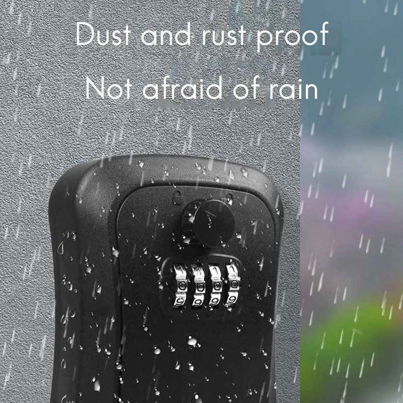 Top ข้อเสนอกล่องล็อคกุญแจ,ติดผนังสังกะสี Key กล่อง Weatherproof 4หลักกล่องล็อคกุญแจ
