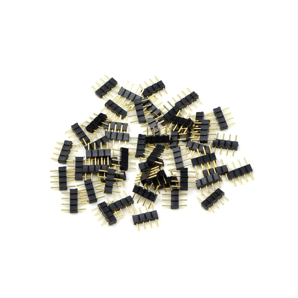 4 PIN DC 5V 12V 24V RGB Strip Light Needle Connector For 5050 3528 2835 RGB LED Strip